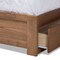 Baxton Studio Aras Modern Ash Walnut Brown Finished Wood Full Size 3-Drawer Storage Bed 175-9419-9620-Zoro - alternate 2
